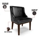 Ver imagem 3 de Kit 02 Cadeiras De Jantar Base Fixa Madeira Tabaco Cor Preto