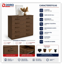 Ver imagem 3 de Cômoda Ryad 10 Gavetas D'Doro Móveis:Castanho