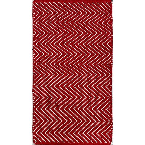 Tapete Tear 63x120 Chenile Vermelho Escama