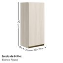Ver imagem 3 de Armario Aereo 1 Porta MDF 40x90 cm Kali 119771 Bianco Toq Nicioli