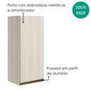 Ver imagem 4 de Armario Aereo 1 Porta MDF 40x90 cm Kali 119771 Bianco Toq Nicioli