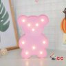 Kit 2 Luminária Led Abajur Urso Decoração Festa Infantil - 8
