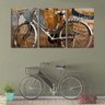 Quadro canvas 30x66 bicicleta retrô na parede pichada - 2