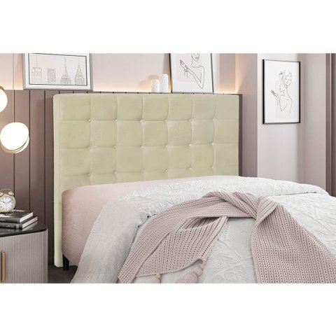 Cabeceira Cama Box Queen 160 Cm Verona Veludo S04 - D'Rossi
