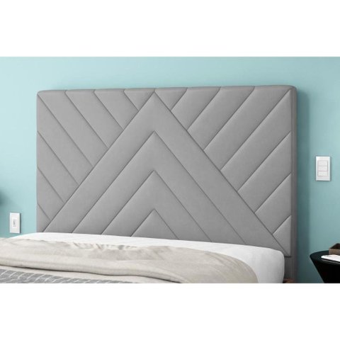 Cabeceira Cama Box Estofada King King Sky Plus Chumbo - Simbal