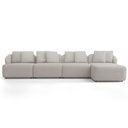Ver imagem 3 de Sofá 5 Lugares com Chaise Direito Sala Living 328cm Arlo F04 Linho Cru - Lyam Decor