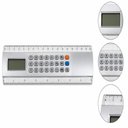 Ver imagem 4 de Regua 20cm com Calculadora Eletronica 8 Digitos Portatil de Mesa para Escola Escritorio Estudante Tr