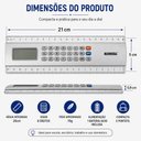 Ver imagem 7 de Regua 20cm com Calculadora Eletronica 8 Digitos Portatil de Mesa para Escola Escritorio Estudante Tr
