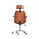 Ver imagem 7 de Cadeira de Escritório Ergonômica Giratória Moderna Alta Presidente Lisboa Apoio Cabeça Office Marrom