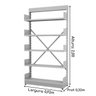 Estante Biblioteca de Parede com 05 Bandejas - 2,00x0,92x0,32m - Sa - 13124 - 2