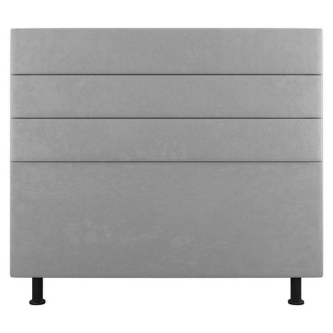 Cabeceira Cama Box Casal Malik 140cm Suede Cinza Claro - Abmaza