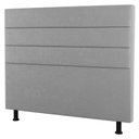 Ver imagem 2 de Cabeceira Cama Box Casal Malik 140cm Suede Cinza Claro - Abmaza