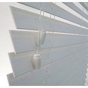 Ver imagem 3 de Persiana Horizontal Pvc 50mm Branca 140 (L) X 140 (A) cm Cortina Tipo Madeira Luxo 1,40 x 1,40 m