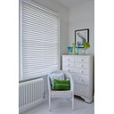 Ver imagem 2 de Persiana Horizontal Pvc 50mm Branca 140 (L) X 140 (A) cm Cortina Tipo Madeira Luxo 1,40 x 1,40 m