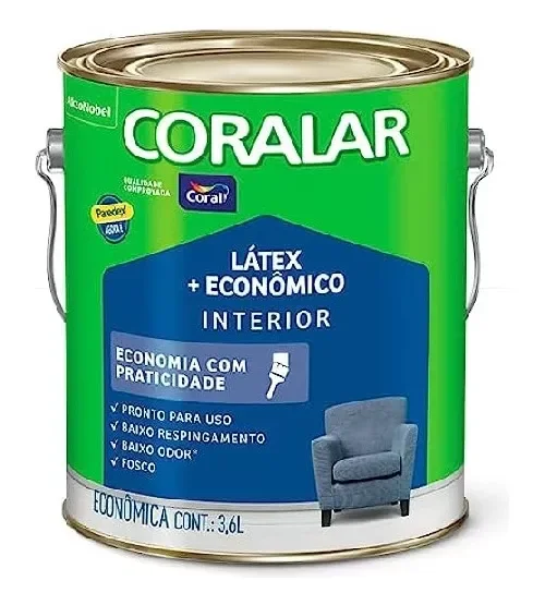 Tinta Coral Coralar Latex Parede/teto Interna 3,6l Branco Neve - 1