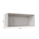 Ver imagem 4 de Armário Aéreo Planejado Porta Basculante 80cm Arizona CabeCasa MadeiraOriginals Branco
