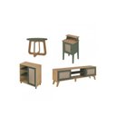 Ver imagem 2 de Kit 4 Peças com Rack para Tv até 75 Polegadas, Mesa de Centro, Mesa Lateral e Aparador