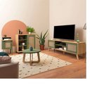 Ver imagem 1 de Kit 4 Peças com Rack para Tv até 75 Polegadas, Mesa de Centro, Mesa Lateral e Aparador