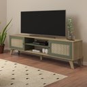 Ver imagem 5 de Kit 4 Peças com Rack para Tv até 75 Polegadas, Mesa de Centro, Mesa Lateral e Aparador