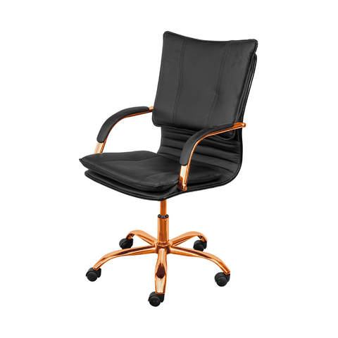 Cadeira Office Denver Baixa - Dourada:red Gold