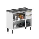 Ver imagem 2 de Balcão Cozinha em Aço com Pia Colors Branco Bertolini