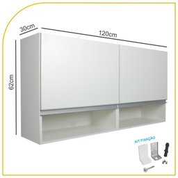 Armário Aéreo Multiuso 120cm 100%mdf Cozinha/área de Serviço - 2