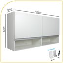 Ver imagem 2 de Armário Aéreo Multiuso 120cm 100%mdf Cozinha/área de Serviço