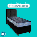 Ver imagem 4 de Cama Box Bau + Colchão Solteiro Molas Ensacadas Petrus Paropas + Cabeceira Estofada