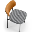 Ver mais imagens de Kit 08 Cadeiras Decorativas Estofada Sala Jantar Melina L02 Couríssimo Whisky Pied Poule - Lyam Deco