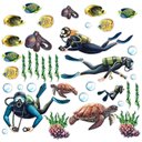 Ver imagem 1 de Adesivo Box Banheiro Infantil Mergulhadores Fundo do Mar