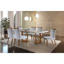 Ver imagem 2 de Sala de Jantar Moderna Madeira Maciça 6 cadeiras 1,80x1,0m - Verona - Requinte Salas