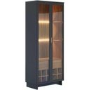 Ver imagem 1 de Cristaleira 2 Portas 1 Gaveta Preto Noce Milano Clb Preto No