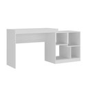 Ver imagem 3 de Escrivaninha Multifuncional Ho-2904 Hecol Móveis 4 Nichos 160cm Branco Tx
