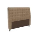 Ver imagem 1 de Cabeceira Cama Box Estofada Casal Casal Dama Plus Suede Bege - Simbal