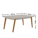 Ver imagem 5 de Mesa de Jantar Copper 180cm Madeira Tampo Vidro Canto Copo com 6 Cadeiras Lorena Moderna Mobília