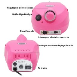 Lixadeira Elétrica Manicure Profissional Motor Unhas Acabamento Perfeito Nail Drill Porquinho 45. - 7