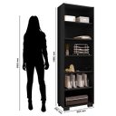 Ver imagem 3 de Livreiro 5 Prateleiras Office Preto