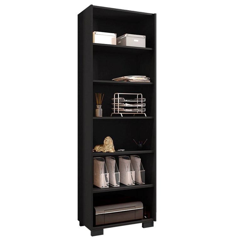 Livreiro 5 Prateleiras Office Preto