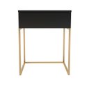 Ver imagem 3 de Mesa Cabeceira Madri 1 Gaveta Laca Base Metal Preto