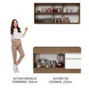 Ver imagem 6 de Armário de Cozinha Compacta 150cm Rustic/Branco Glamy Madesa 02