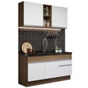 Ver imagem 3 de Armário de Cozinha Compacta 150cm Rustic/Branco Glamy Madesa 02