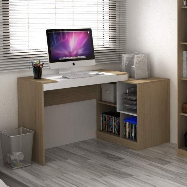 Escrivaninha Multifuncional 2 em 1 com 4 Nichos Ho-2904 Home Office Espresso Móveis - 1