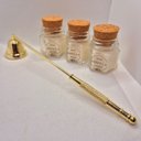 Ver imagem 2 de Abafador para Apagar Vela e Kit com 3 Velas 30gr Aromáticas:prata