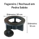 Ver imagem 3 de Fondue Pedra Sabão Chapa 27 Cm + Rechaud + 06 Molheiras de 80 Ml