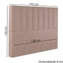 Ver imagem 4 de Cabeceira Casal 138 cm Dubai Veludo Rose Soon