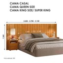 Ver imagem 4 de Cabeceira Casal Extensível Frida com Mesas de Cabeceira Cinamomo - Madetec