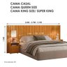 Cabeceira Casal Extensível Frida com Mesas de Cabeceira Cinamomo - Madetec - 4