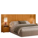 Ver imagem 1 de Cabeceira Casal Extensível Frida com Mesas de Cabeceira Cinamomo - Madetec