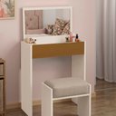 Ver imagem 2 de Penteadeira com Espelho Compacta Branco Quimera Qualitare:offwhite Cedro