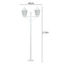 Ver imagem 3 de Kit 6 Postes de Iluminação para Jardim 2,1m Branco Clássico Colonial E27 Soberana Dital